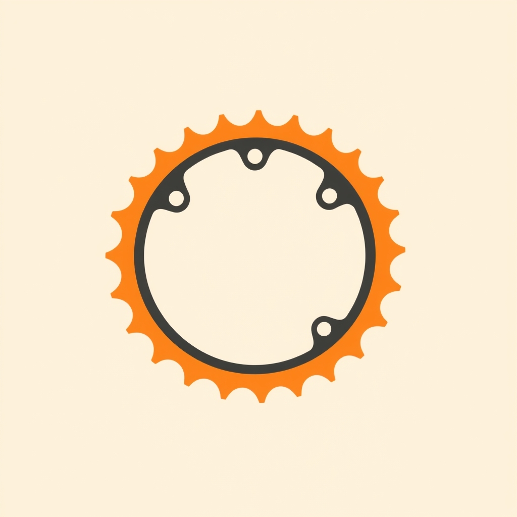 AI-generated logo for Front chainring, 74-80 teeth